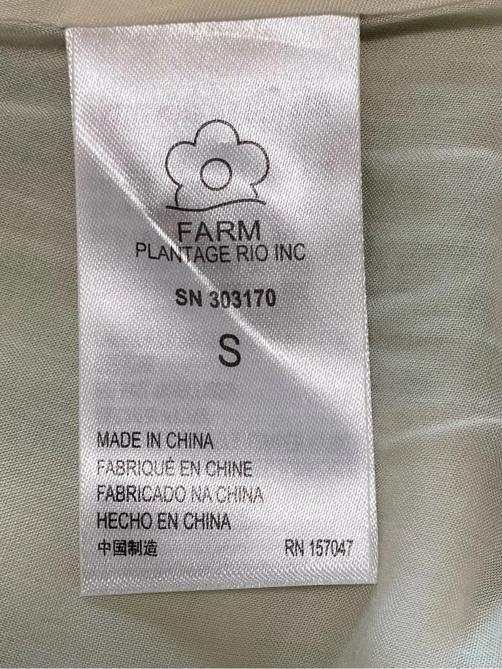 NWT FARM Rio Fresh Forest Tropical Floral Balloon Sleeve Linen Dress Size S - Picture 11 of 13